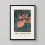 Edgar Degas Three Dancers in Red Costume Impressionist Art Print