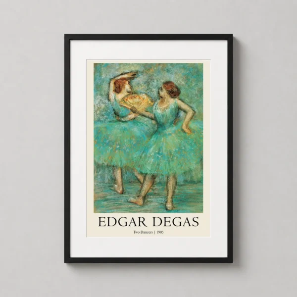 Edgar Degas Two Dancers 1905 Impressionist Ballet Wall Art Print