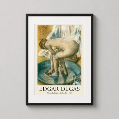 Edgar Degas Woman Bathing – Impressionist Nude decorative art print for curated interiors by MerchFuse