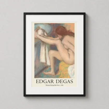 MerchFuse Edgar Degas Woman Drying Her Foot – Pastel art print with fine art character