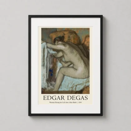 Edgar Degas Woman Drying Her Left Arm After Bath 1844 art print for gallery wall display by MerchFuse