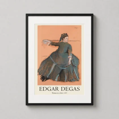 Edgar Degas Woman on a Sofa – Impressionist Pastel wall print with soft light and painterly color by MerchFuse