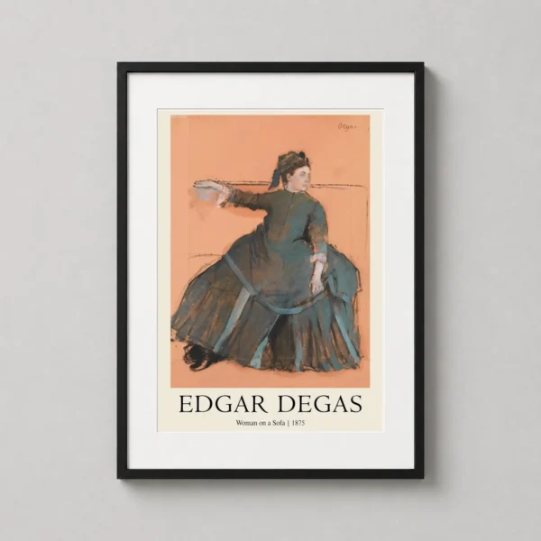 Edgar Degas, Woman on a Sofa 1875 Impressionist Art Print