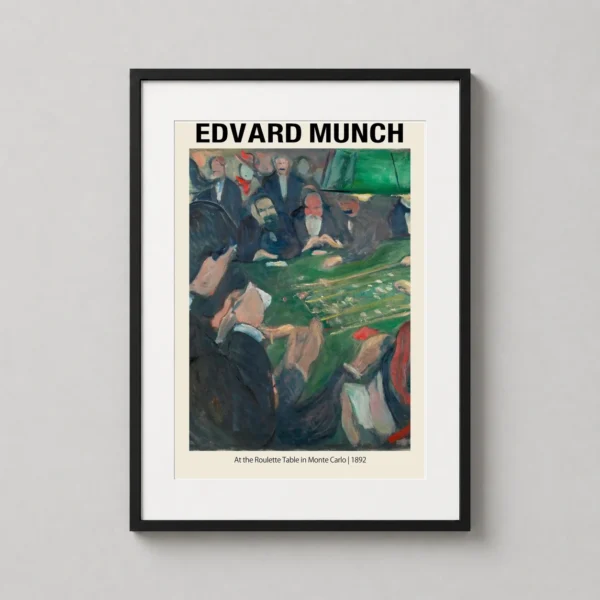 Edvard Munch At the Roulette Table in Monte Carlo 1892 Art Print