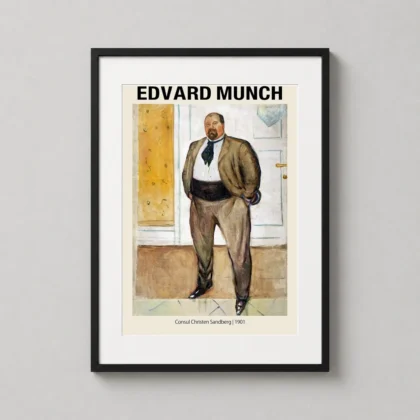 Edvard Munch Consul Christen — formal expressionist portrait of Consul Christen Sandberg by Edvard