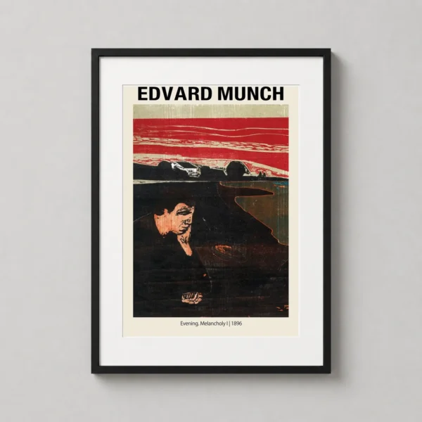Edvard Munch Evening Melancholy I, 1896 Woodcut Art Print
