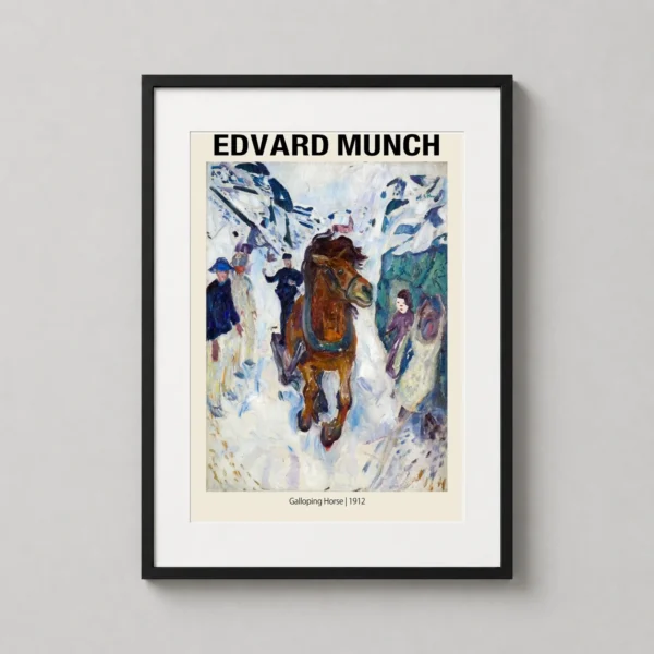 Edvard Munch Galloping Horse 1912 Expressionist Art Print