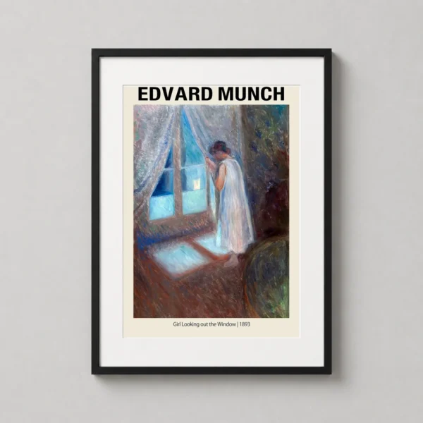 Edvard Munch Girl Looking out the Window 1893 Art Print
