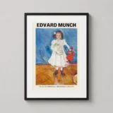 Edvard Munch Girl with Doll Erdmute Esche 1905 Portrait Art Print