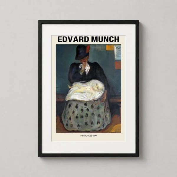 Edvard Munch, Inheritance 1899 Expressionist Museum Art Print