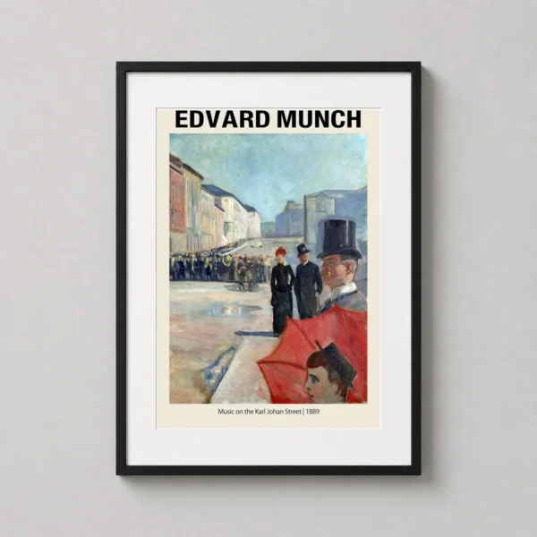 Music on Karl Johan Street 1889 Edvard Munch Oslo Art Print