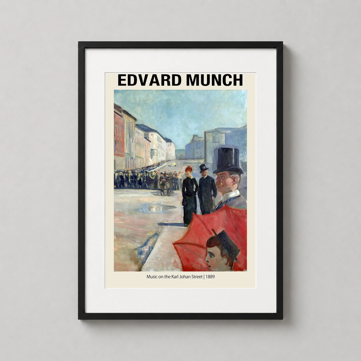 Music — vibrant Impressionist scene of Oslo’s main thoroughfare featuring a