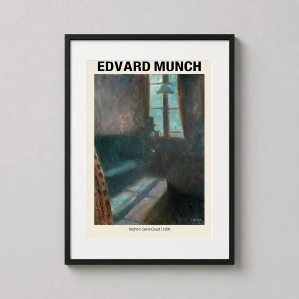 Edvard Munch Night in Saint-Cloud, Expressionist Art Print