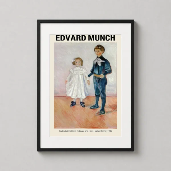 Portrait of Children, Erdmute and Hans-Herbert Esche Art Print