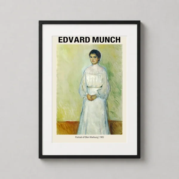 Edvard Munch, Portrait of Ellen Warburg 1905 Art Print