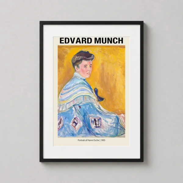 Edvard Munch, Portrait of Hanni Esche 1905 Expressionist Art Print