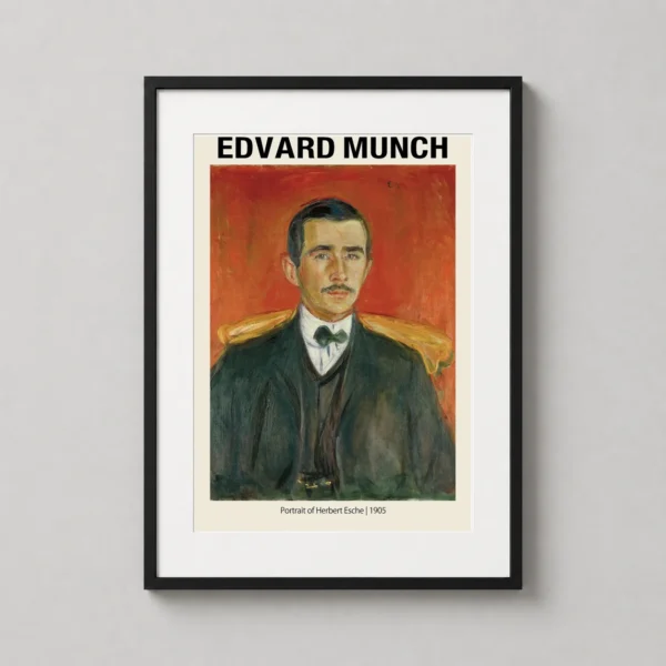 Edvard Munch Portrait of Herbert Esche 1905 Expressionist Art Print