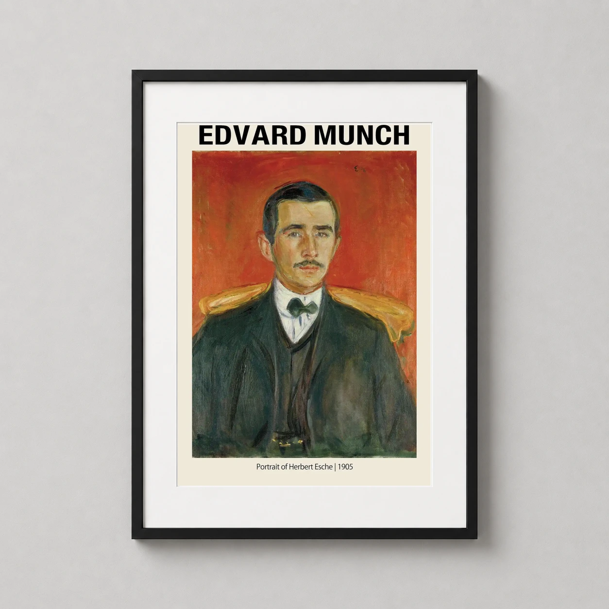 Edvard Munch Portrait Herbert — this 1905 portrait by Edvard Munch features Herbert Esche against a