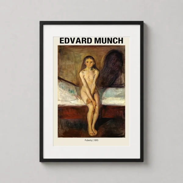 Edvard Munch Puberty 1895 Masterpiece Expressionist Art Print