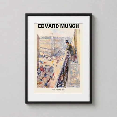 Edvard Munch Rue Lafayette 1891 Impressionist Cityscape Art Print