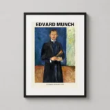 Edvard Munch Self-Portrait with Brushes 1904 Expressionist Art Print
