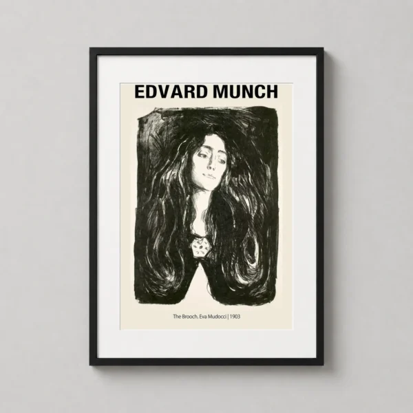 The Brooch Eva Mudocci 1903 by Edvard Munch Portrait Art Print