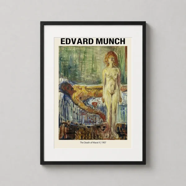 Edvard Munch The Death of Marat II 1907 Expressionist Art Print