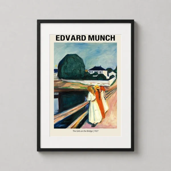 Edvard Munch Girls on the Bridge 1927 Expressionist Art Print