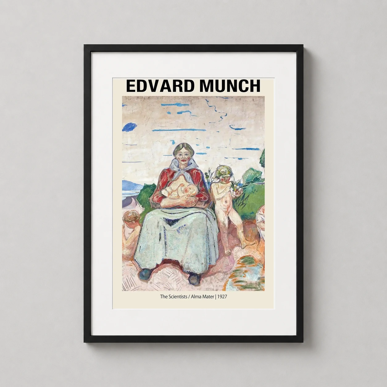 Edvard Munch Alma Mater — this expressionist art print features Edvard Munch's 1927 Alma Mater