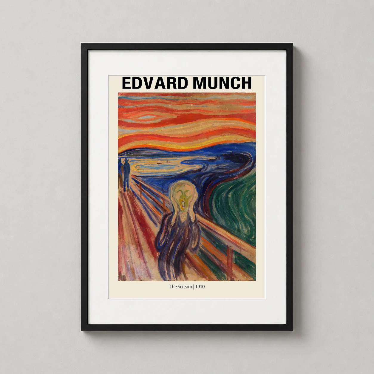 Edvard Munch Scream 1910 — features the 1910 version of Edvard Munch's The Scream with a swirling