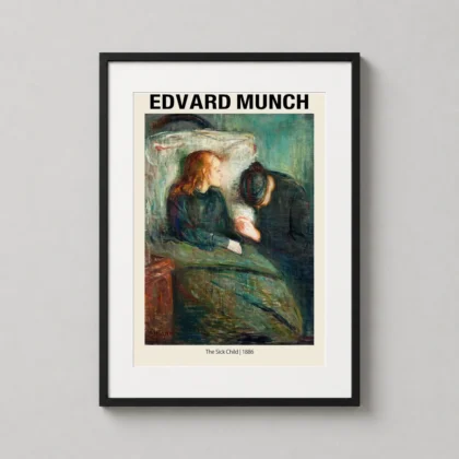 Edvard Munch Sick Child — somber 1886 expressionist painting by Edvard Munch depicting a young