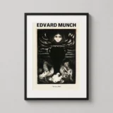 Edvard Munch, The Urn 1896 Black and White Symbolist Art Print