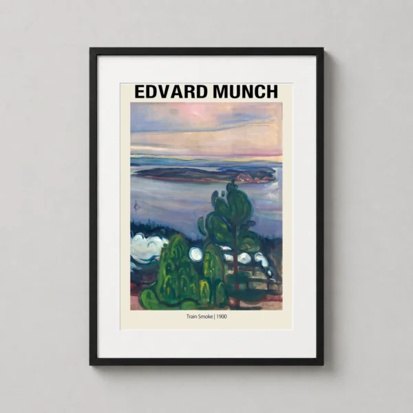 Edvard Munch, Train Smoke 1900 Fine Art Expressionist Print
