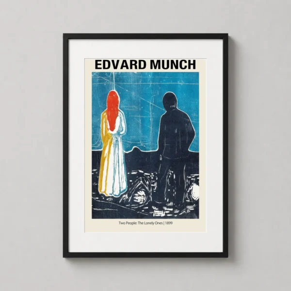 Edvard Munch, Two People The Lonely Ones 1899 Art Print