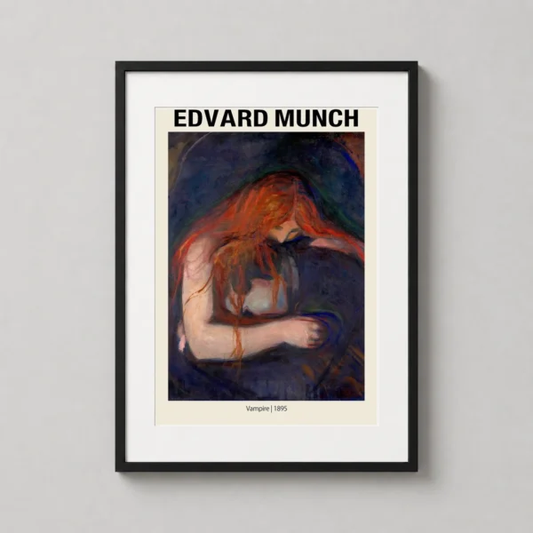 Edvard Munch Vampire (Love and Pain) 1895 Expressionist Art Print