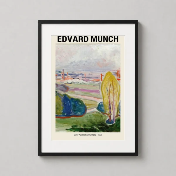 Edvard Munch View Across Chemnitztal 1905 Expressionist Art Print