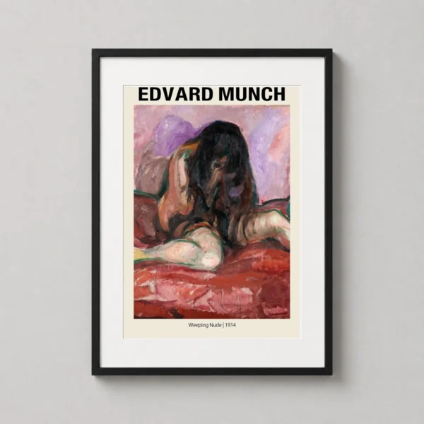 Weeping Nude 1914 by Edvard Munch, Expressionist Masterpiece Art Print