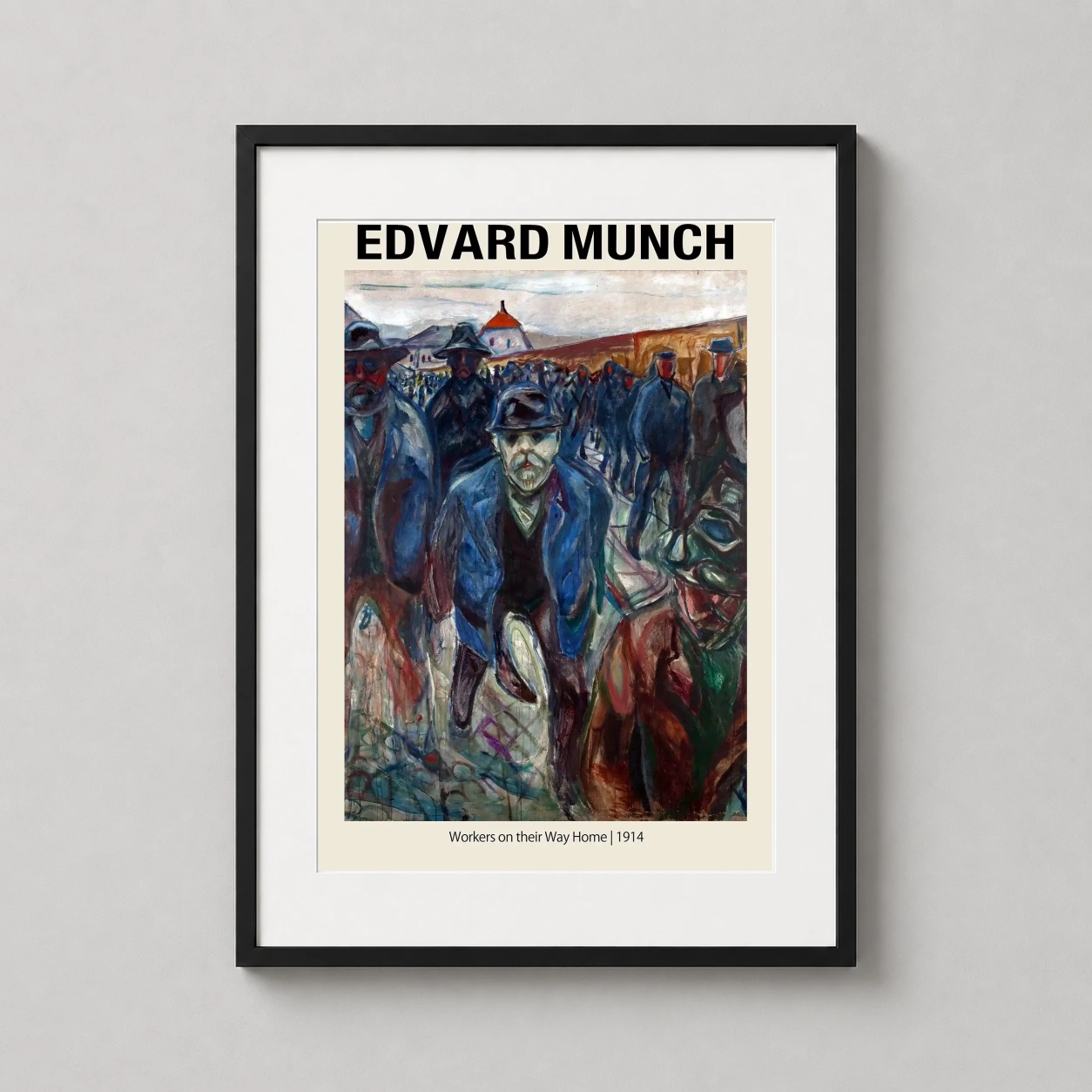 Workers Their Way Home — rhythmic expressionist scene by Edvard Munch depicting a crowd of