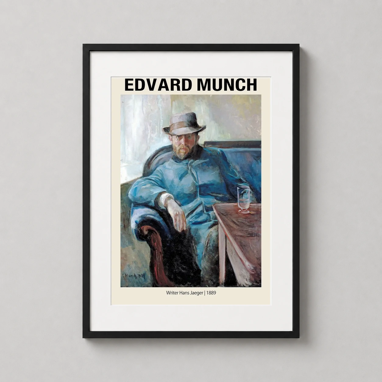 Edvard Munch Writer Hans — masterwork of early expressionism, this Edvard Munch art print depicts