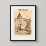 Egon Schiele City Gate with Carriage Expressionist Art Print