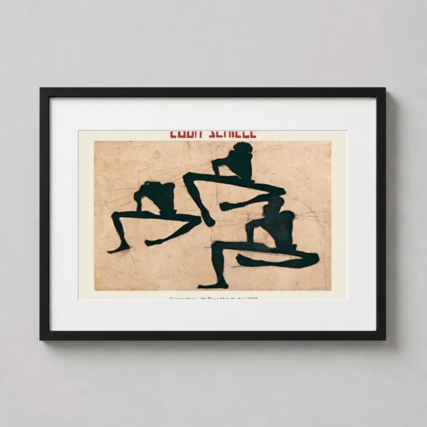 Egon Schiele Composition with Three Male Nudes 1910 Art Print