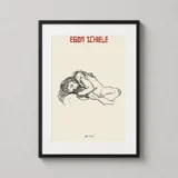 Egon Schiele Girl 1918 Expressionist Drawing Art Print