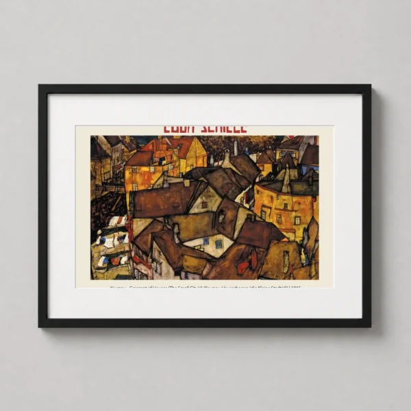 Egon Schiele Krumau Crescent of Houses 1915 Expressionist Art Print