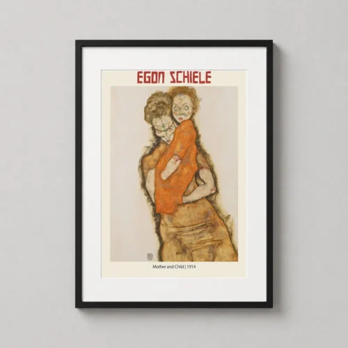 Egon Schiele Mother and Child 1914 Expressionist Art Print