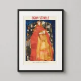 Egon Schiele Mother with Child in Red Cloak 1911 Art Print