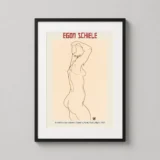 Egon Schiele Standing Nude Backview 1918 Expressionist Art Print