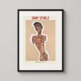 Egon Schiele Nude Self-Portrait 1910 Expressionist Art Print