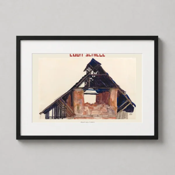Egon Schiele Old Gable 1913 Austrian Expressionism Art Print