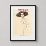 Egon Schiele Portrait of a Woman 1910 Expressionist Variant 2 Art Print