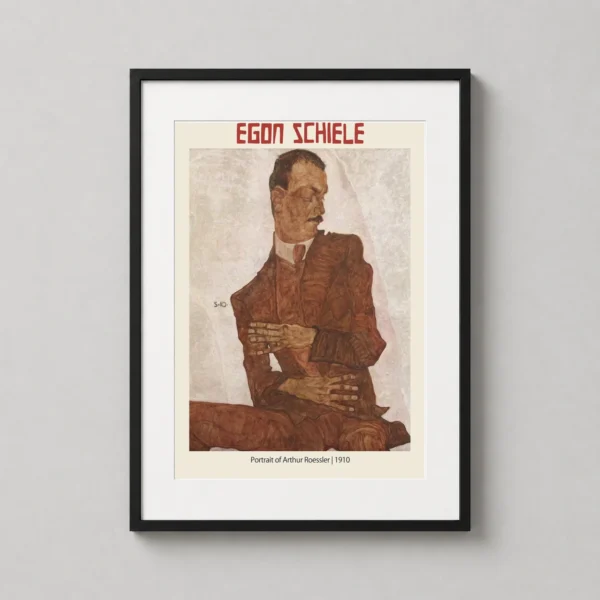 Egon Schiele, Portrait of Arthur Roessler 1910 Art Print